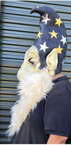 Halloween mask / large wizard mask/ old man Wizard/ HALLOWEEN