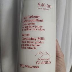 Clarins Velvet Cleansing Milk 13.4 Oz