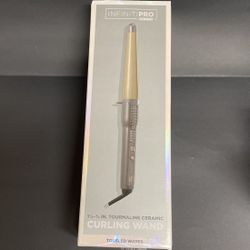 $30 Infinitipro Conair Curling Wand 1.24-1.75in Tourmaline Ceramic Tousled Waves Brand New