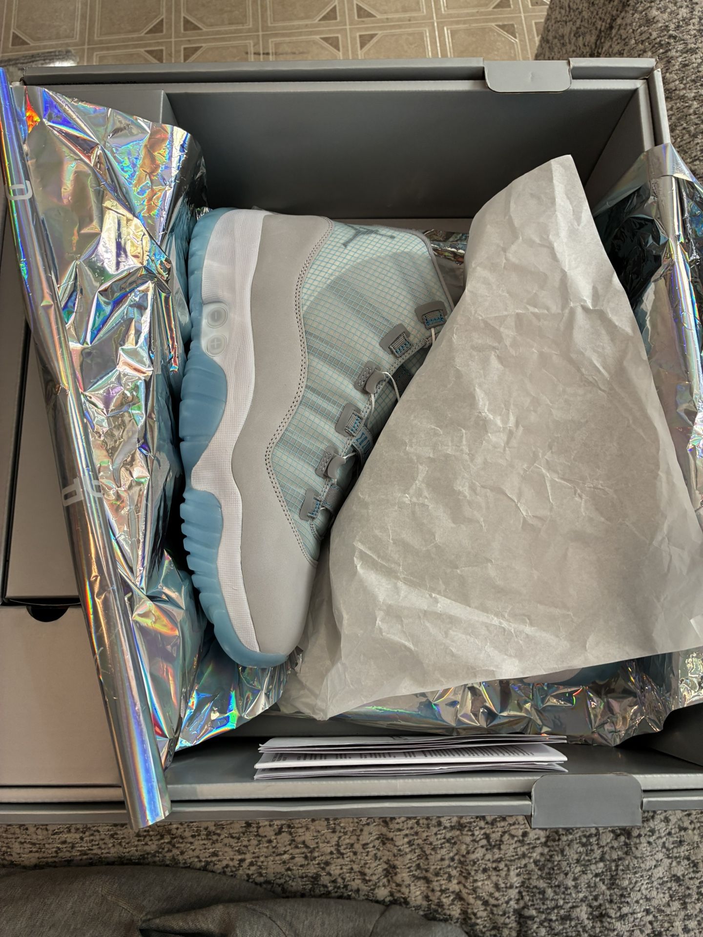 Jordan 11 Retro Adapt Dark Powder Blue Size 10 