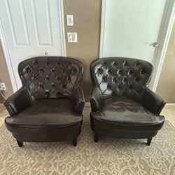 Christopher Knight Home Tufted Brown Leather Club Chair