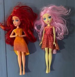 My Little Pony Equestria Girls Sunset Shimmer and Fluttershy Dolls $7 for Both