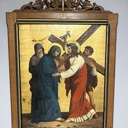 Two Beautiful Antique 19th Century Stations Of The Cross