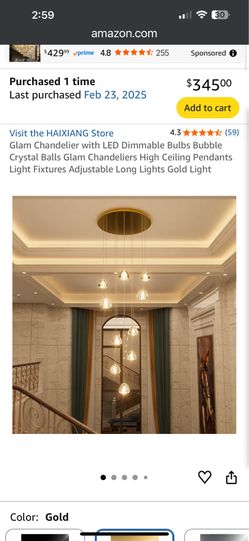 LED glam chandelier
