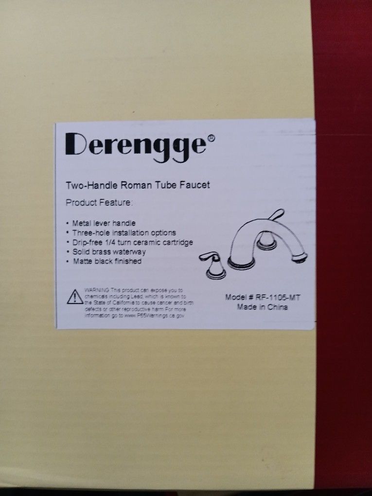 Derengge Two Handle Roman Tube Faucet