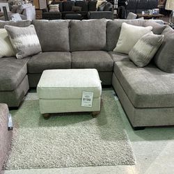 🍄 Creswell 2 Piece Sectional Stone | Gray Sectional  | Sofa | Loveseat | Couch | Sofa | Sleeper| Living Room Furniture| Garden Furniture | Patio 