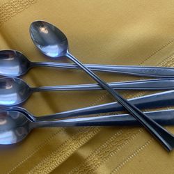 SET of 5 Stainless Long Spoons