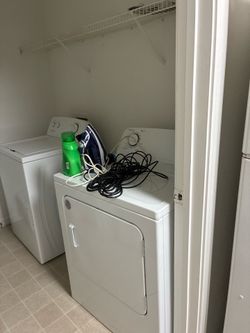 Bedroom, living room wash and dryer