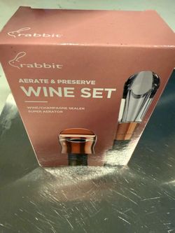 Rabbit Wine Aerate & Preserve  Set