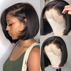 Brand new 10 Inch 200% Density Bob Human Hair Wig Glueless