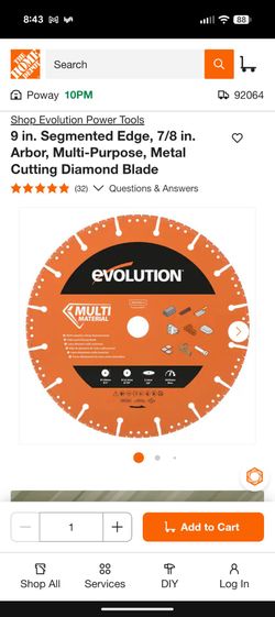 Evolution Power Tools 12-inch Multi- Material Segmented Diamond Blade