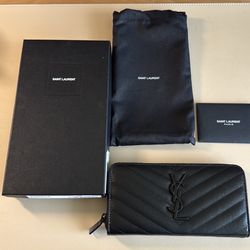 Saint Laurent Zip Wallet - New In Box