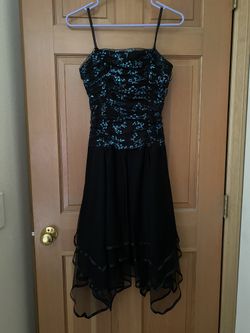 Vintage Black And Blue Dress