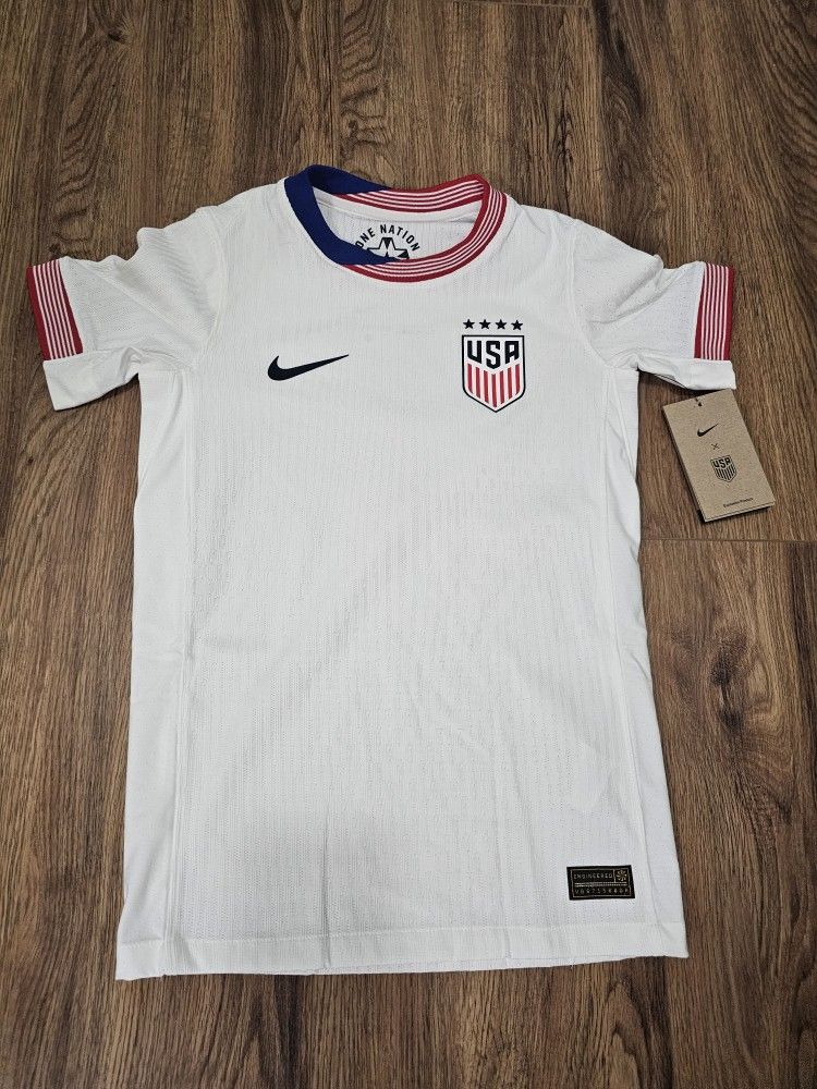 Nike Dri-Fit ADV USA 2024 Match Home Soccer Jersey Kids S White FJ1527-101 $150