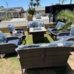 Brand New Patio Outdoor Furniture Set With Fire Pit 