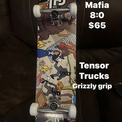 Skateboard Piin Mafia 8:0 $65.tensor Trucks
