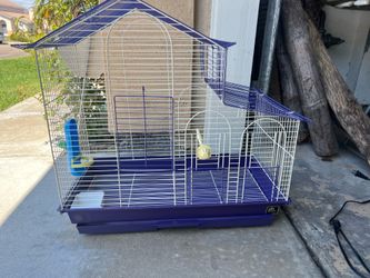 Large Prevue Bird Cage / Small Pet Cage – Purple & White