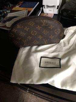 Authentic Louis Vuitton wallet and Gucci handkerchief
