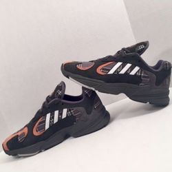 Adidas Yung-1 Orange Plaid EF3967 Size 7!