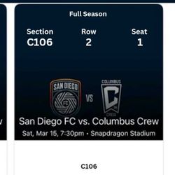 San Diego FC VS Columbus Crew