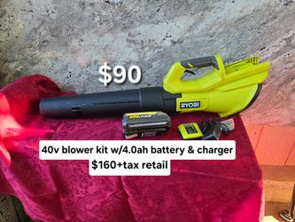 Ryobi 40v jet blower kit with 4.0ah battery and charger only $90