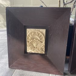 Wood Frame With Stone In Middle (2)