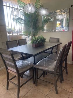 6 chair dining set wide chairs