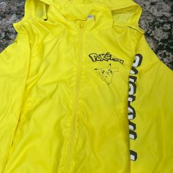 Yellow Pikachu Rain Jacket 8-10 Yr