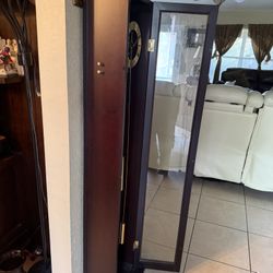 Antique Clock, Tv Stand , Real Leather White Couch