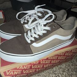 Vans Ward Deluxe Brown Green Retro Suede Shoes Men’s (Size 10.5)