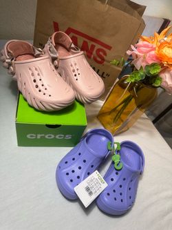 New crocs size j3 for purple and size 4mens 6 women’s