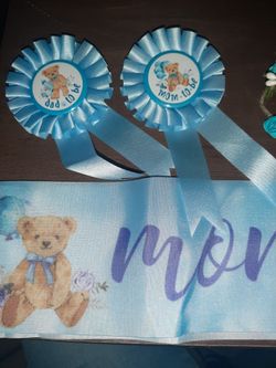 Bear Themed Blue Mom To Be Keepsake