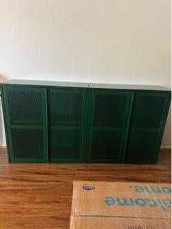 Ikea Ivar green mesh cabinet -2 counts