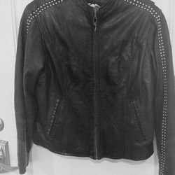 Beautiful HD Soft Leather  Motorcycle Women's Jacket M