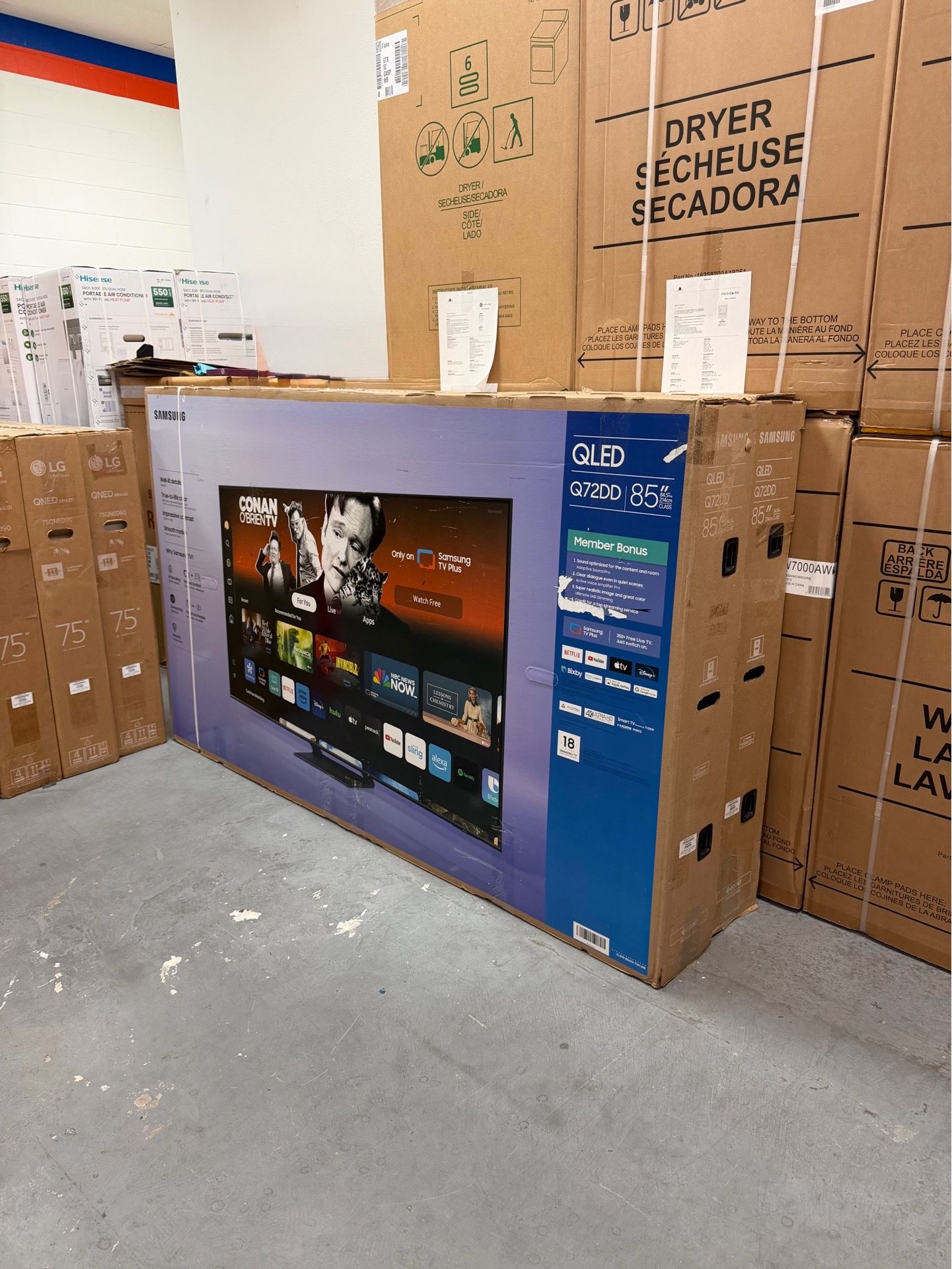 85 Inch Samsung QLED Q72D 4K HDR Smart 120 Hertz TV