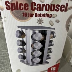 360°Design Without Occupying Space】This spice organizer rotates 360°,enlarged non-slip chassis and tower design saves you more countertop space,able t