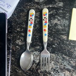 Disney child’s fork and spoon set