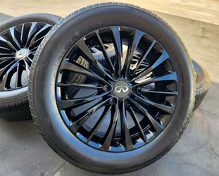 22” Infiniti QX80 QX56 New Gloss Black OEM Wheels And Tires
