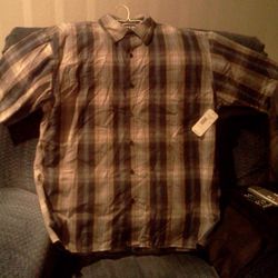 $10 Short Sleeve Plaid Shirt 2XL