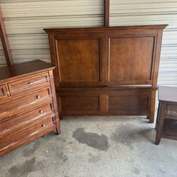 Queen Bed Headboard, Frame, Dresser, Nightstand 