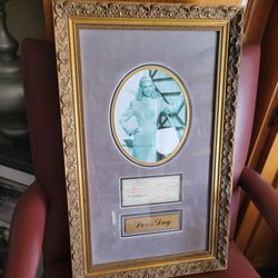 DORIS DAY SIGNED AUTOGRAPH DISPLAY CHECK GOLD PLAQUE FRAMED RARE VINTAGE ANTIQUE 