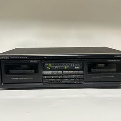 Onkyo TA-RW404 Double-Deck Stereo Cassette Tape ~ Power On / Needs Belt / AS-IS