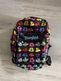 Disneyland Resort Mickey Mouse Disney Parks Large Backpack Black Rainbow