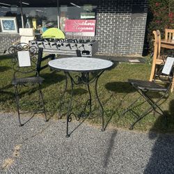 Wrought Iron Bistro Set 