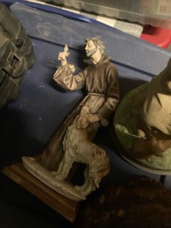 Porcelain Statue of St. Francis with Animals