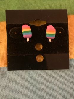 Rainbow Ice Cream Earrings