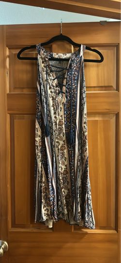 Boho Paisley Print Sleeveless Dress