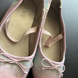 Place Pink and Blue Flats with Bow Detail