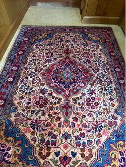 Persian handmade silk rug