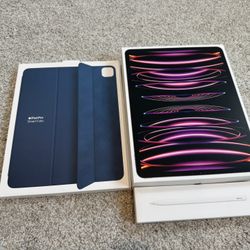 iPad Pro 12.9-inch (6th Gen) – 256GB – Space Gray – Wi-Fi + Apple Pencil 2 (engraved) + Smart Folio Case